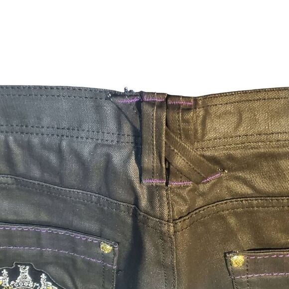 COOGI Mens Sz 40x35 Black Dark Wash Baggy Jeans Hip Hop Y2K Embroidered Pockets - Picture 11 of 14